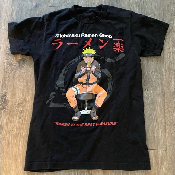 Naruto Anime Manga Ichiraku Ramen Shop T-Shirt Men's  Small Short Sleeve Black - Picture 4 of 5